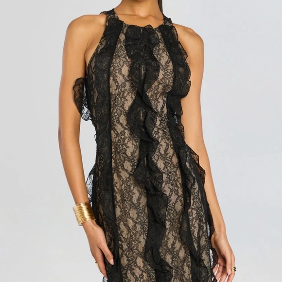 SANS FAFF Lace Evening Dress in Black (NWT) - Picture 3 of 9